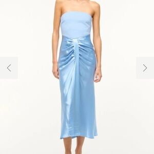 STAUD Midi Wayfaring Dress in Azure